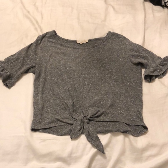L.A Hearts Speckled Gray Crop Top Size Extra Small - Picture 1 of 4